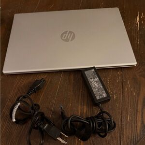 HP Sleek Silver Laptop with Charger